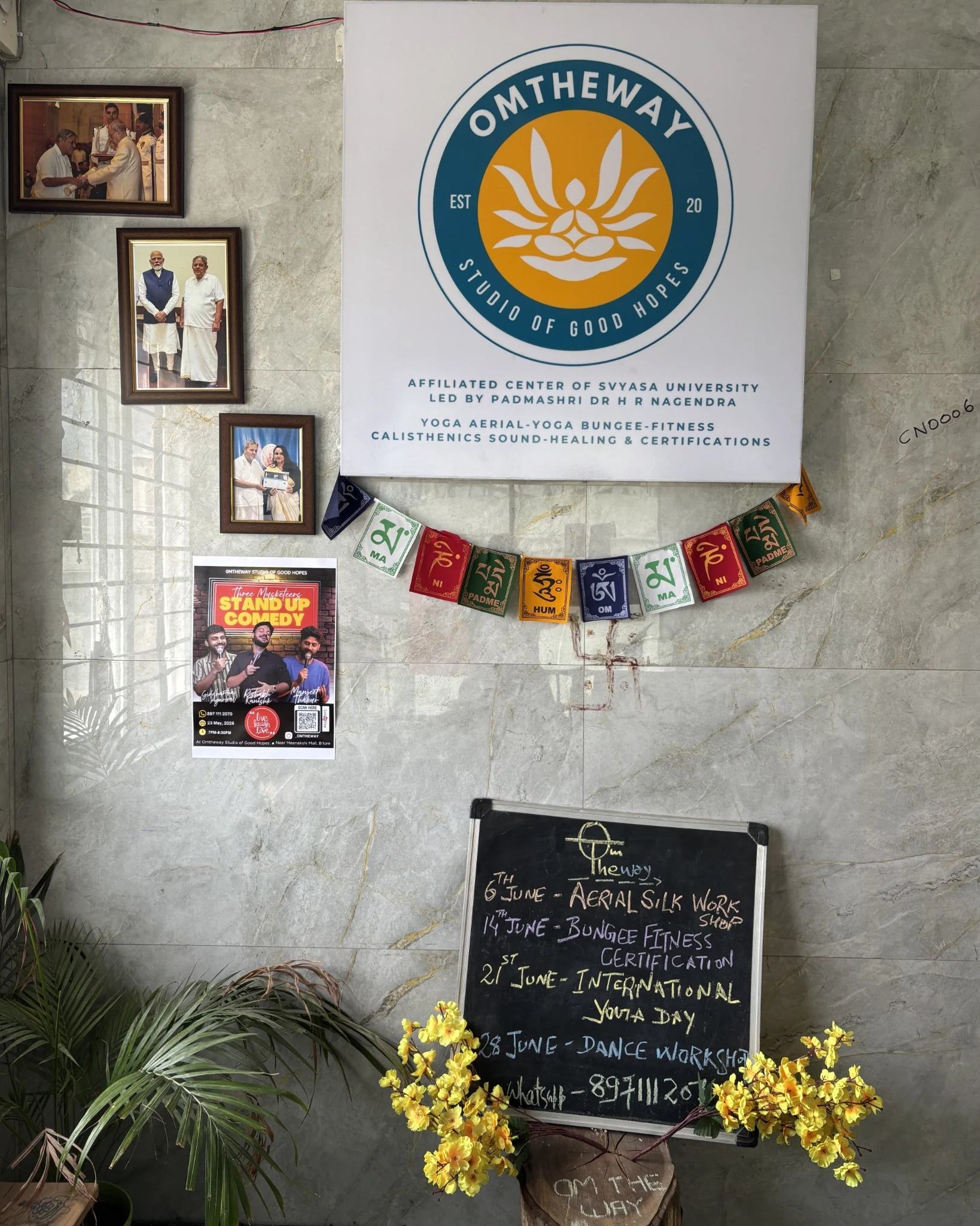Studio signage near the Omtheway entrance